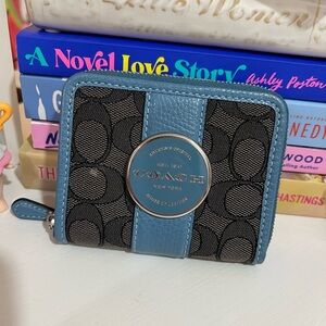 Coach Black and Blue Key & Card Holder